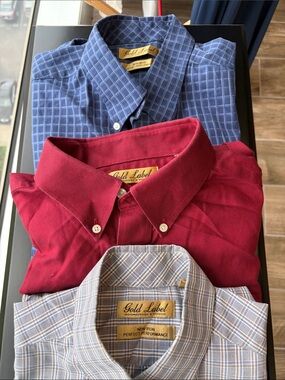 Gold Label Men's Casual Shirts. Long sleeved.